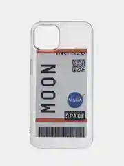 Оранжевый чехол для iPhone "Space Ticket",  на айфон 6s 7/8/SE2 Plus Xs XR 11 Pro 12 Pro mini 13 Pro