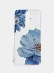 Небесно-голубой силиконовый чехол на Xiaomi Redmi Note 8 Pro / Сяоми Редми Нот 8 Про прозрачный с рисунком