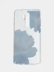 Небесно-голубой силиконовый чехол на Xiaomi Redmi Note 8 Pro / Сяоми Редми Нот 8 Про прозрачный с рисунком