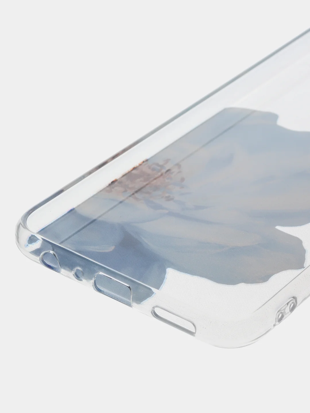 Лазурный силиконовый чехол на Honor 8X / Хонор 8Х прозрачный, с рисунком, защита камеры