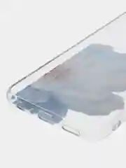 Лазурный силиконовый чехол на Honor 8X / Хонор 8Х прозрачный, с рисунком, защита камеры