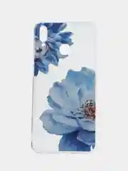 Лазурный силиконовый чехол на Honor 8X / Хонор 8Х прозрачный, с рисунком, защита камеры