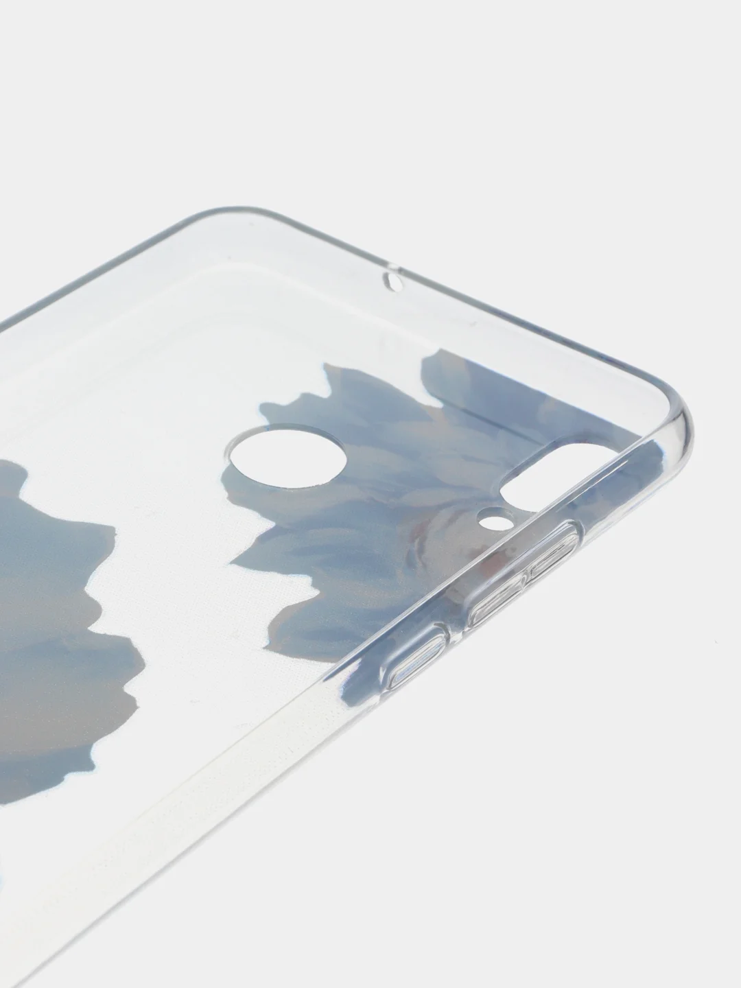 Лазурный силиконовый чехол на Honor 8X / Хонор 8Х прозрачный, с рисунком, защита камеры