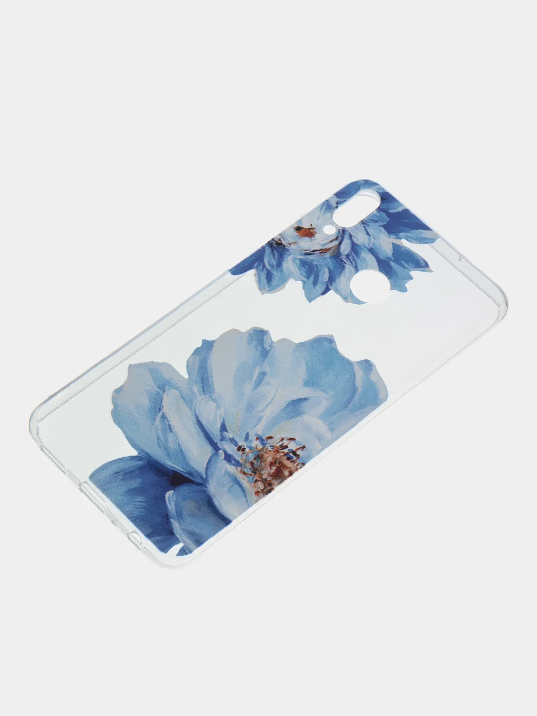 Лазурный силиконовый чехол на Honor 8X / Хонор 8Х прозрачный, с рисунком, защита камеры