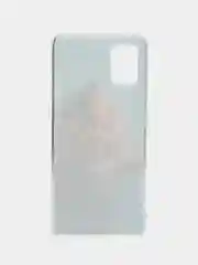 Светло-коричневый силиконовый чехол на Samsung Galaxy A51 / Самсунг А51 прозрачный с рисунком, защита камеры