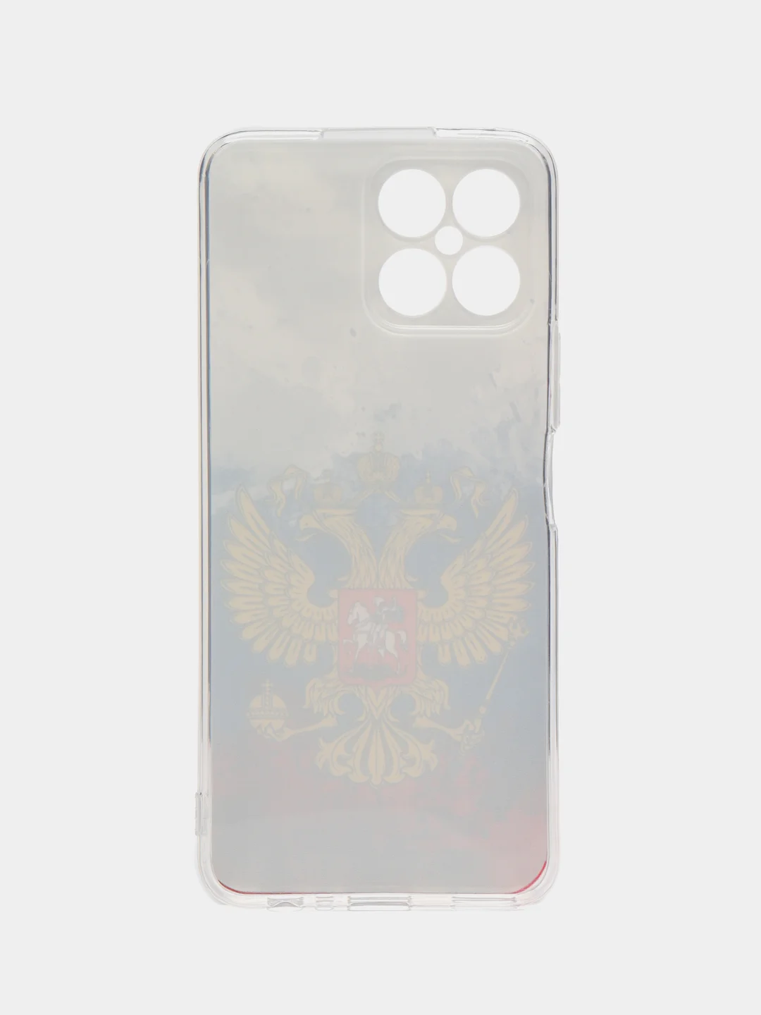 Синий силиконовый чехол на Honor X8 / Хонор Х8 прозрачный, с рисунком, защита камеры