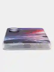 Фиолетовый силиконовый чехол на Realme 10 4G / Реалми 10 4G прозрачный, с рисунком, защита камеры