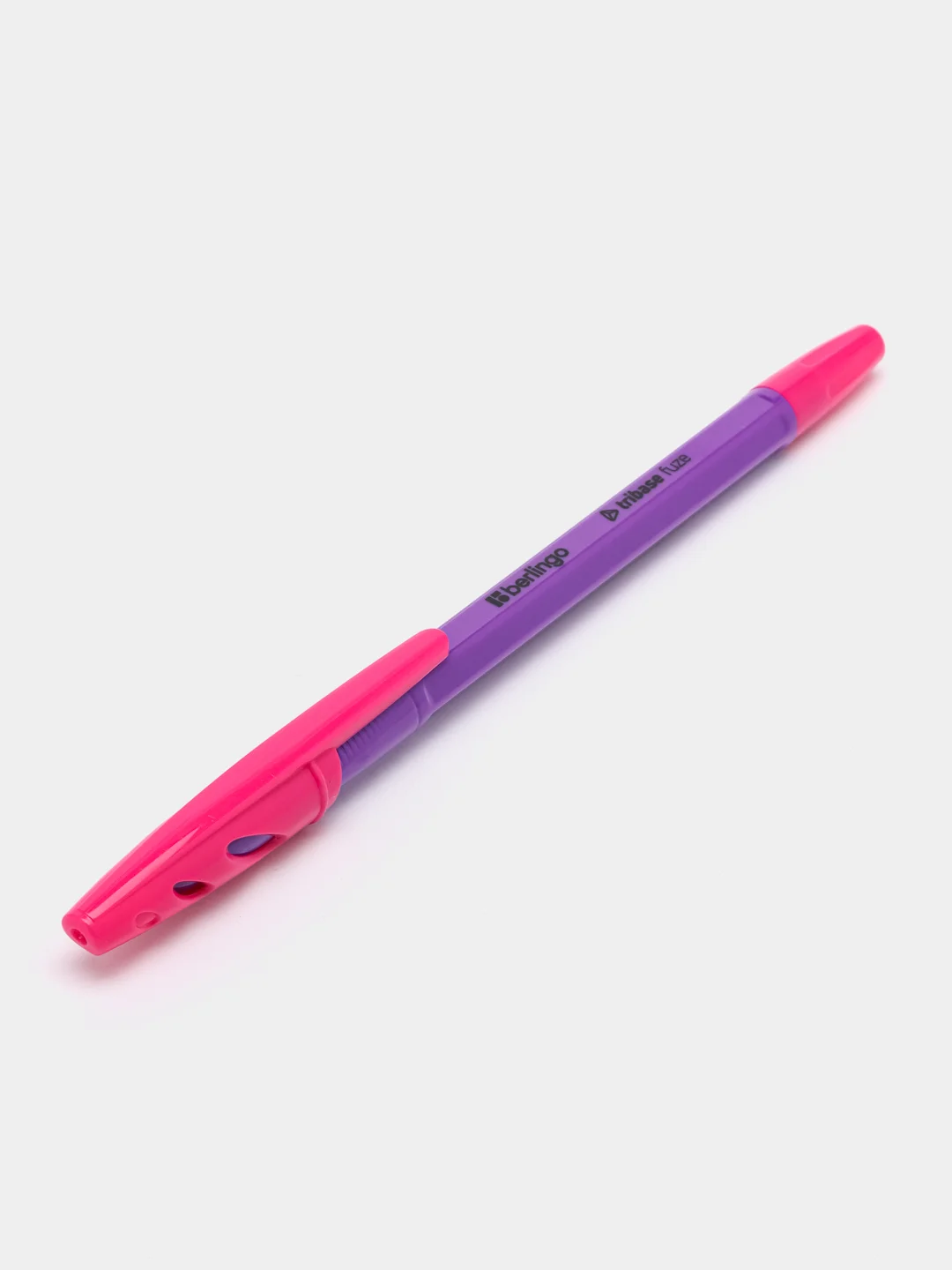 Фиолетовый ручка шариковая "Tribase Fuze", синяя, 0,7 м