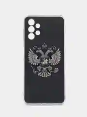 Приглушённый хаки силиконовый чехол на Samsung Galaxy A13 4G / Самсунг А13 4G прозрачный, с рисунком