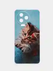 Светло-коричневый чехол на Infinix Note 12 Pro 4G/Note 12 2023 / Инфиникс Нот 12 2023 прозрачный, с рисунком