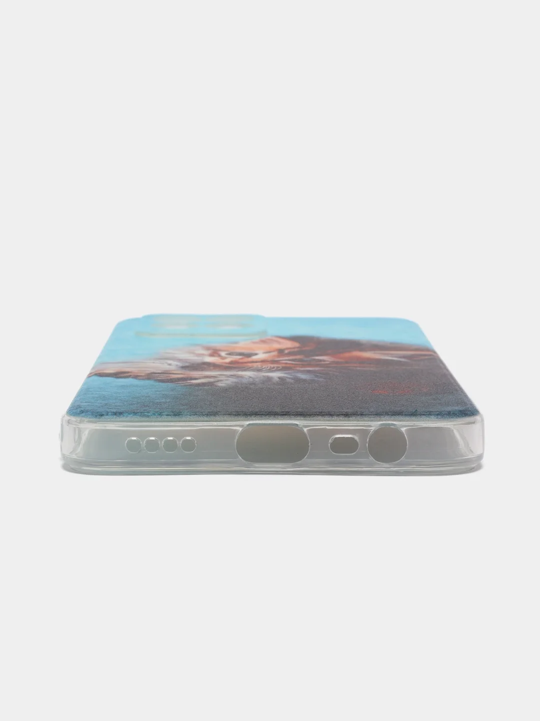Светло-коричневый силиконовый чехол на Oppo Realme 8/8 Pro / Оппо Реалми 8/8 Про прозрачный, с рисунком
