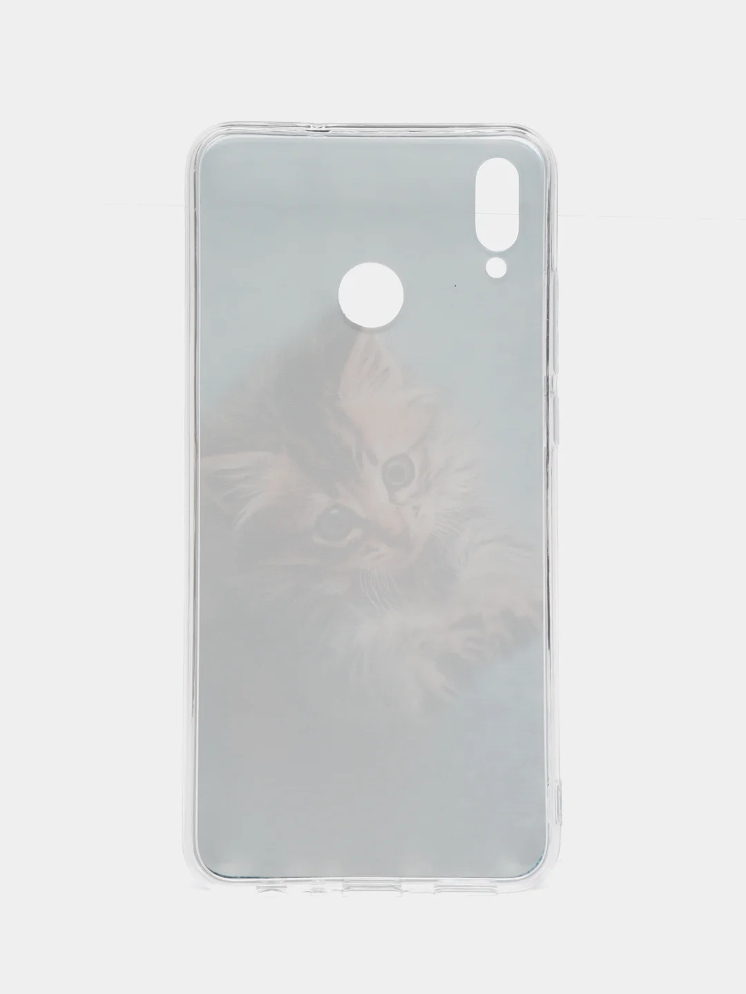 Светло-коричневый силиконовый чехол на Honor 8X / Хонор 8Х прозрачный, с рисунком, защита камеры