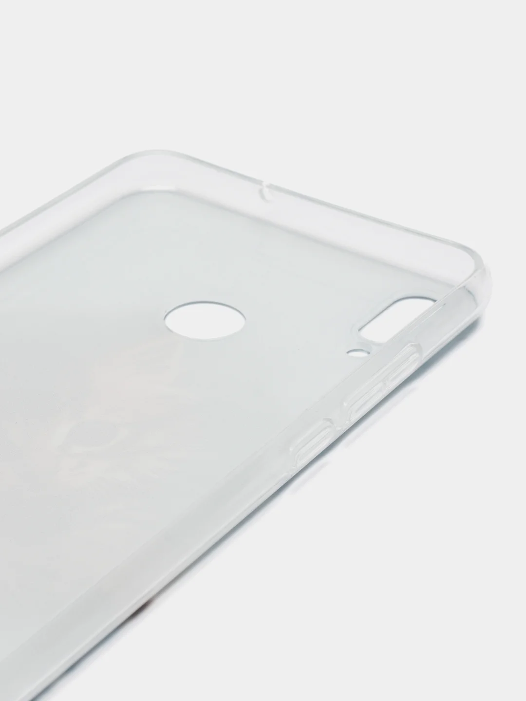Светло-коричневый силиконовый чехол на Honor 8X / Хонор 8Х прозрачный, с рисунком, защита камеры