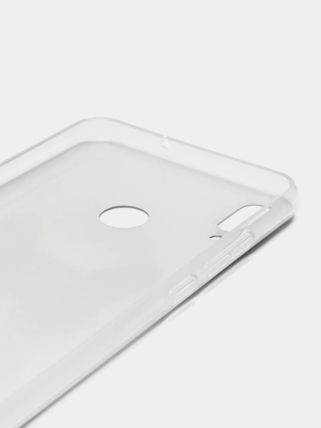 Синий меланж силиконовый чехол на Honor 8X / Хонор 8Х прозрачный, с рисунком, защита камеры