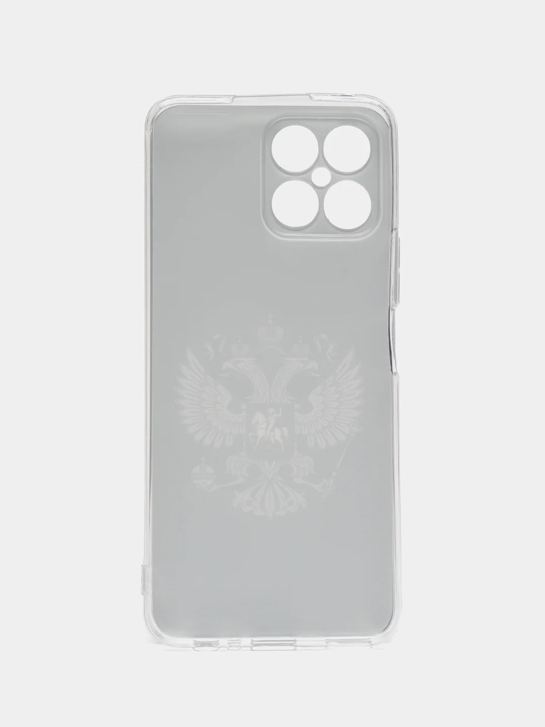 Приглушённый хаки силиконовый чехол на Honor X8 / Хонор Х8 прозрачный, с рисунком, защита камеры