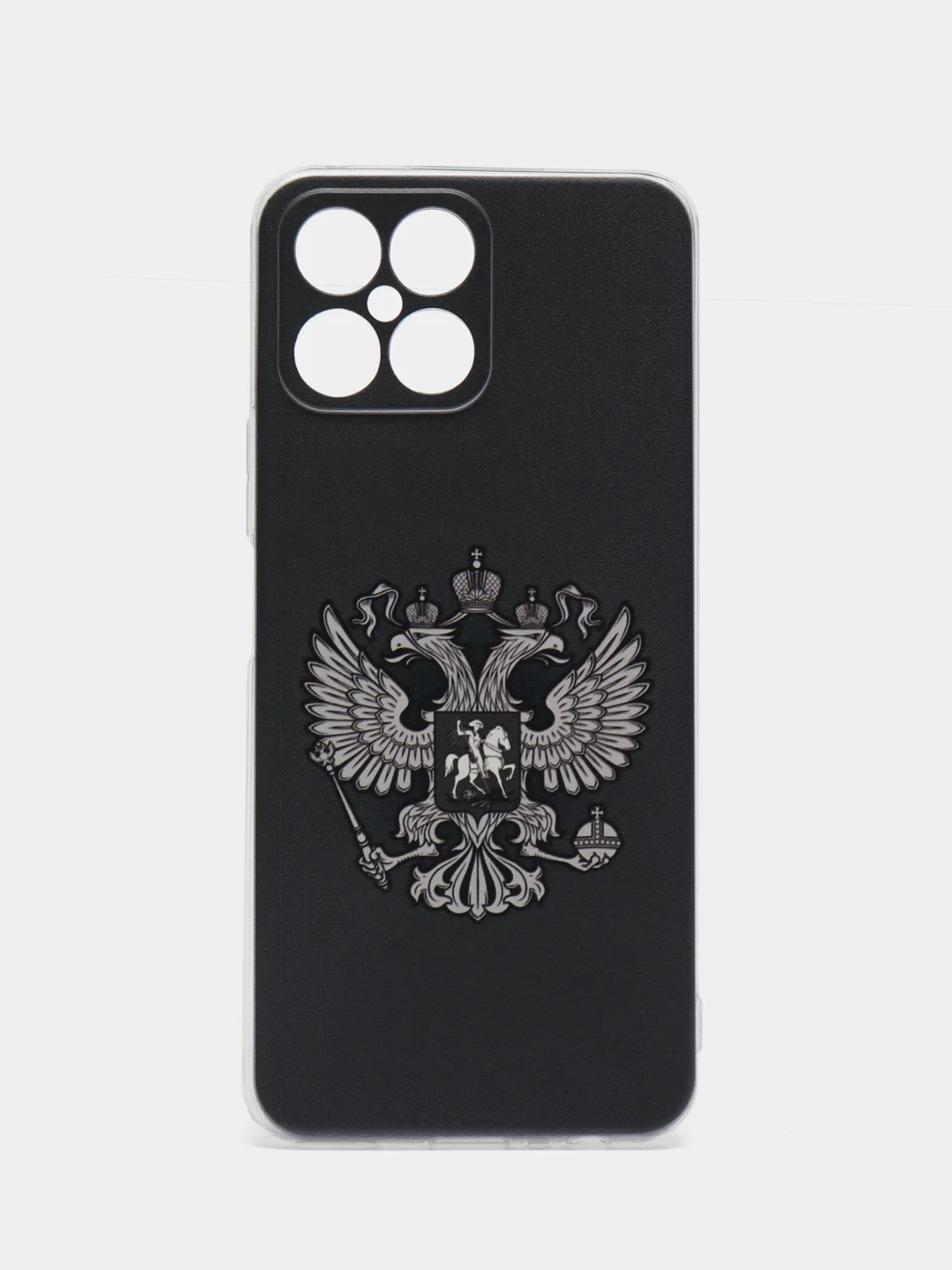 Приглушённый хаки силиконовый чехол на Honor X8 / Хонор Х8 прозрачный, с рисунком, защита камеры