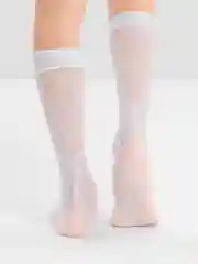 Бежевый гольфы для девочек, белые, с узором