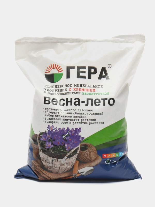 Удобрение комплексное с кремнием, диатомитом, "Весна-Лето", 0,9 кг, ГЕРА