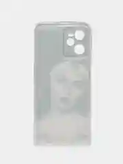Бронзовый силиконовый чехол на Realme C35 / Реалми С35 прозрачный, с рисунком, защита камеры