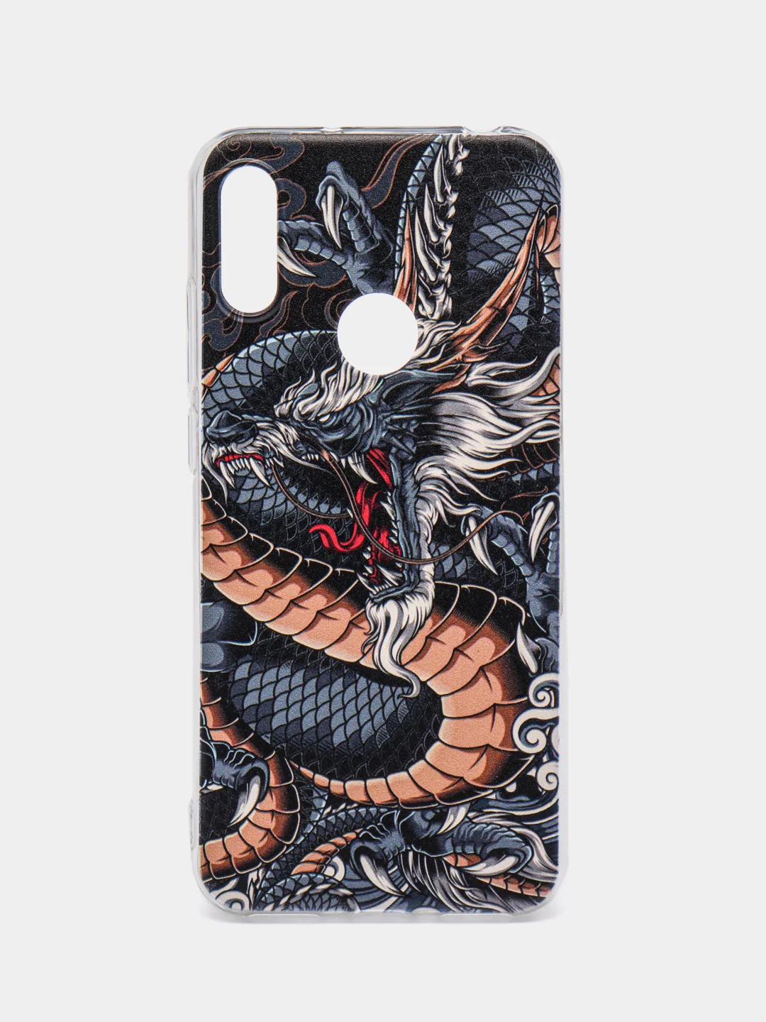 Коричневый силиконовый чехол на Honor 8A/8A Pro/Huawei Y6 2019/Y6s / Хонор 8А прозрачный, с рисунком