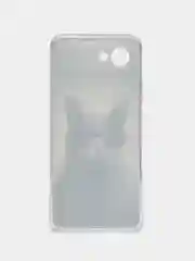 Синий меланж силиконовый чехол на Realme C30 / Реалми С30 прозрачный, с рисунком, защита камеры