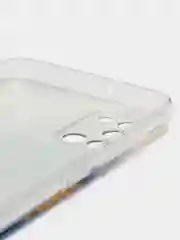 Синий силиконовый чехол на Samsung Galaxy A31 / Самсунг А31 прозрачный с рисунком, защита камеры