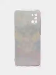 Синий силиконовый чехол на Samsung Galaxy A31 / Самсунг А31 прозрачный с рисунком, защита камеры