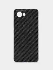 Хаки силиконовый чехол на Realme C30 / Реалми С30 прозрачный, с рисунком, защита камеры