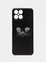 Шоколадный силиконовый чехол на Honor X8 / Хонор Х8 прозрачный, с рисунком, защита камеры