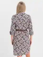Коричневый халат-рубашка Lilians, женский, с поясом