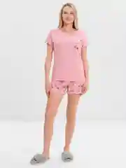 Розовый пижама женская с шортами, Lilians