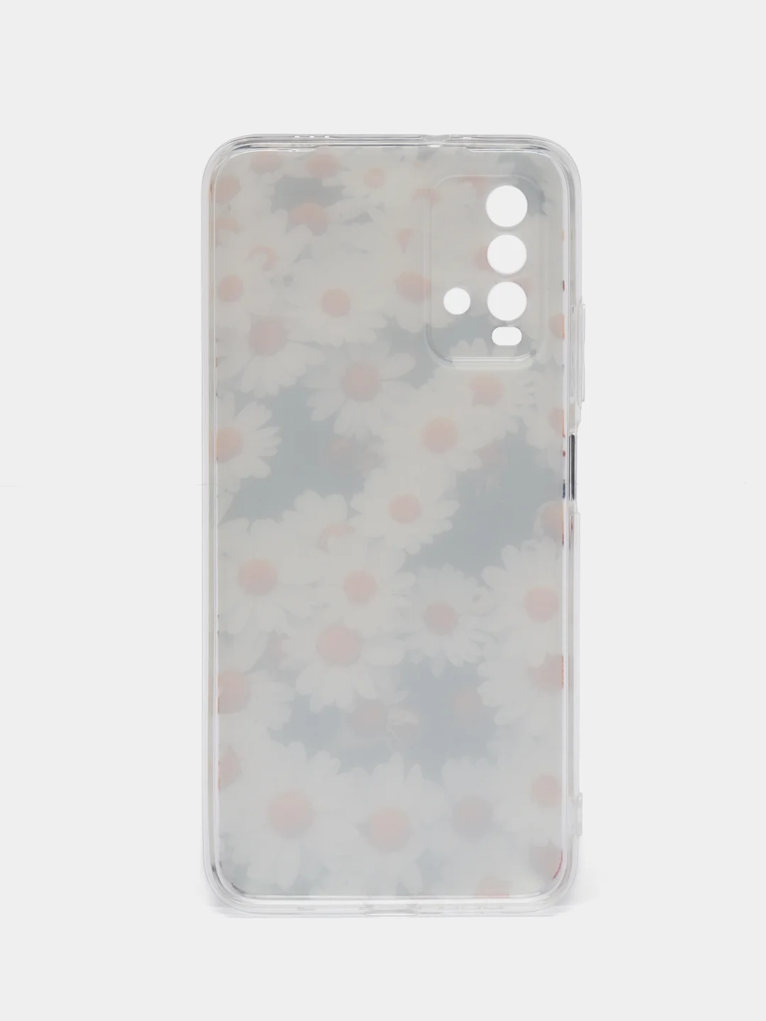 Золотой силиконовый чехол на Xiaomi Redmi 9T / Редми 9Т прозрачный, с рисунком, защита камеры