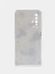 Золотой силиконовый чехол на Xiaomi Redmi 9T / Редми 9Т прозрачный, с рисунком, защита камеры