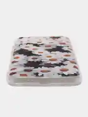 Золотой силиконовый чехол на Xiaomi Redmi 9T / Редми 9Т прозрачный, с рисунком, защита камеры
