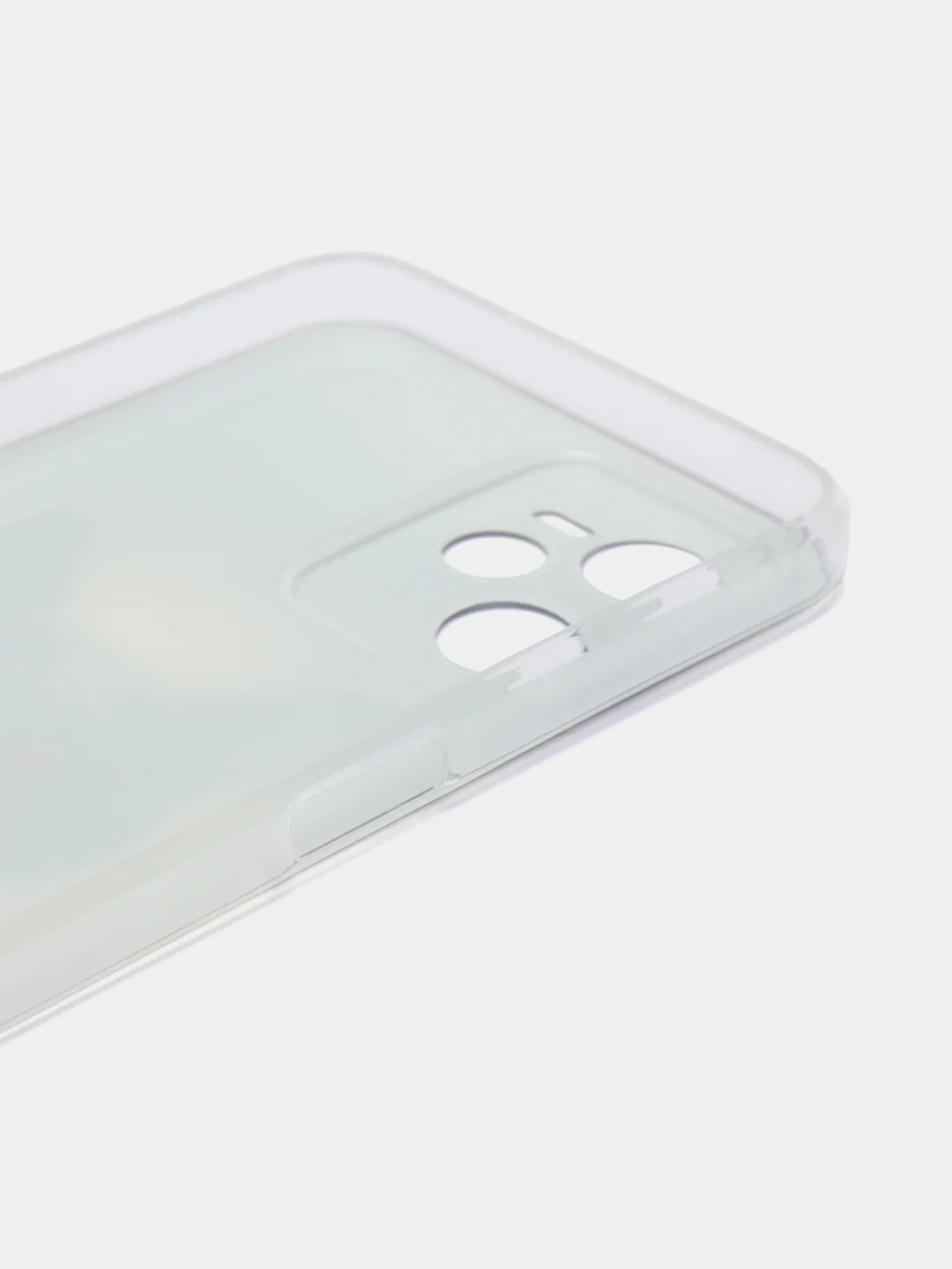 Синий меланж силиконовый чехол на Realme C35 / Реалми С35 прозрачный, с рисунком, защита камеры