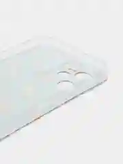 Светло-оранжевый силиконовый чехол на Realme C35 / Реалми С35 прозрачный, с рисунком, защита камеры