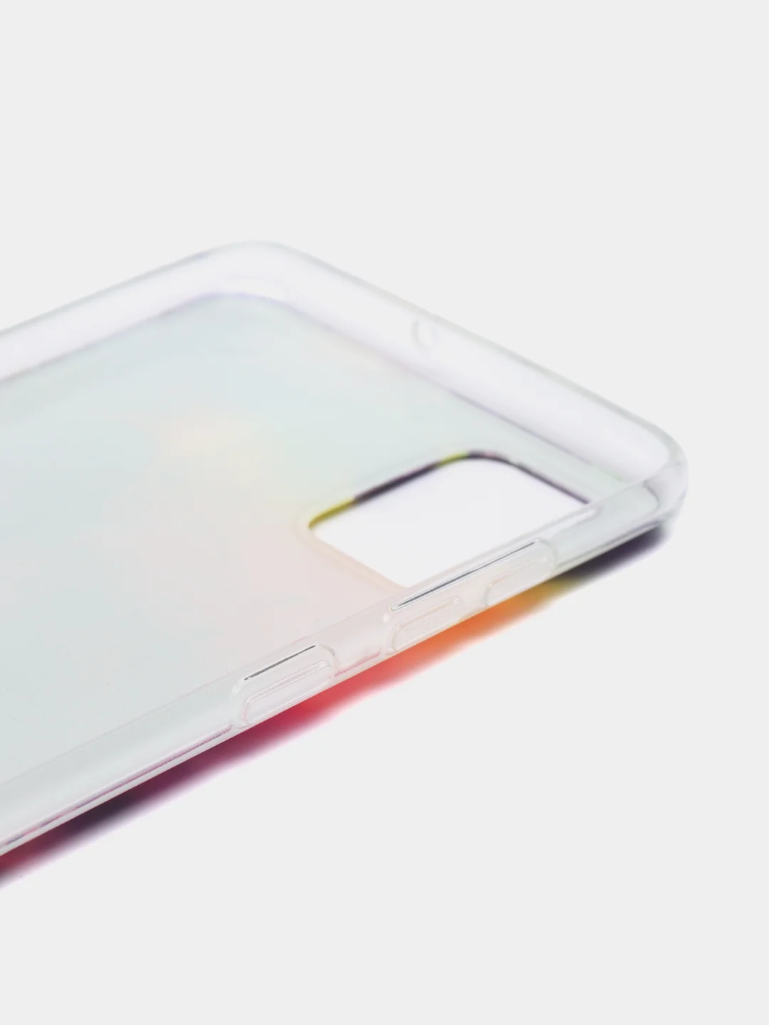 Пурпурный силиконовый чехол на Samsung Galaxy A51 / Самсунг А51 прозрачный с рисунком, защита камеры
