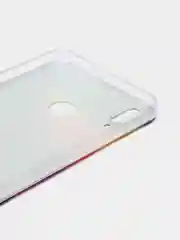 Пурпурный силиконовый чехол на Honor 8X / Хонор 8Х прозрачный, с рисунком, защита камеры