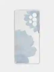 Лазурный чехол на Samsung Galaxy A53 5G / Галакси А53 5G прозрачный, с рисунком, защита камеры