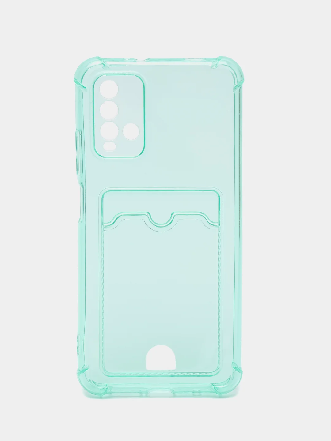 Бирюзовый чехол для Xiaomi Redmi 10C, C40, 11S, 10, 9, 9A, 9C, 10A, 9T, 10S, X3, с карманом для карт