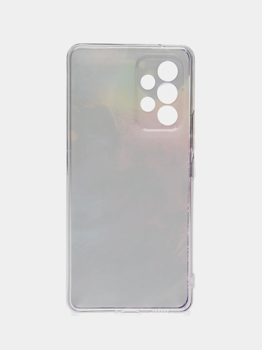 Пурпурный чехол на Samsung Galaxy A53 5G / Галакси А53 5G прозрачный, с рисунком, защита камеры
