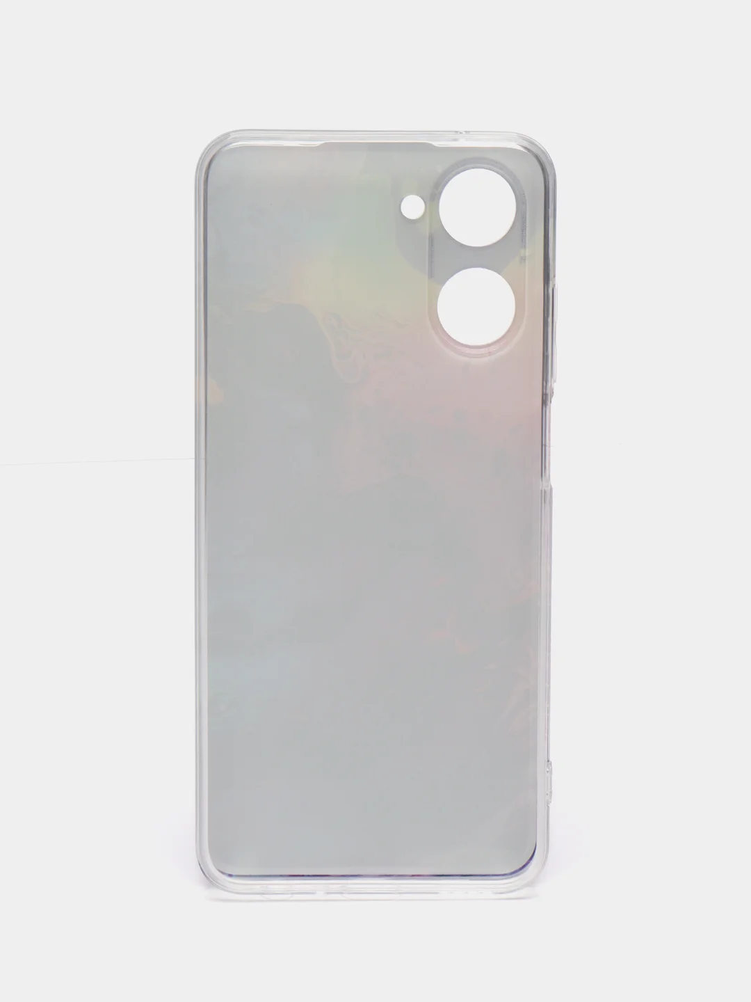 Пурпурный силиконовый чехол на Realme 10 4G / Реалми 10 4G прозрачный, с рисунком, защита камеры