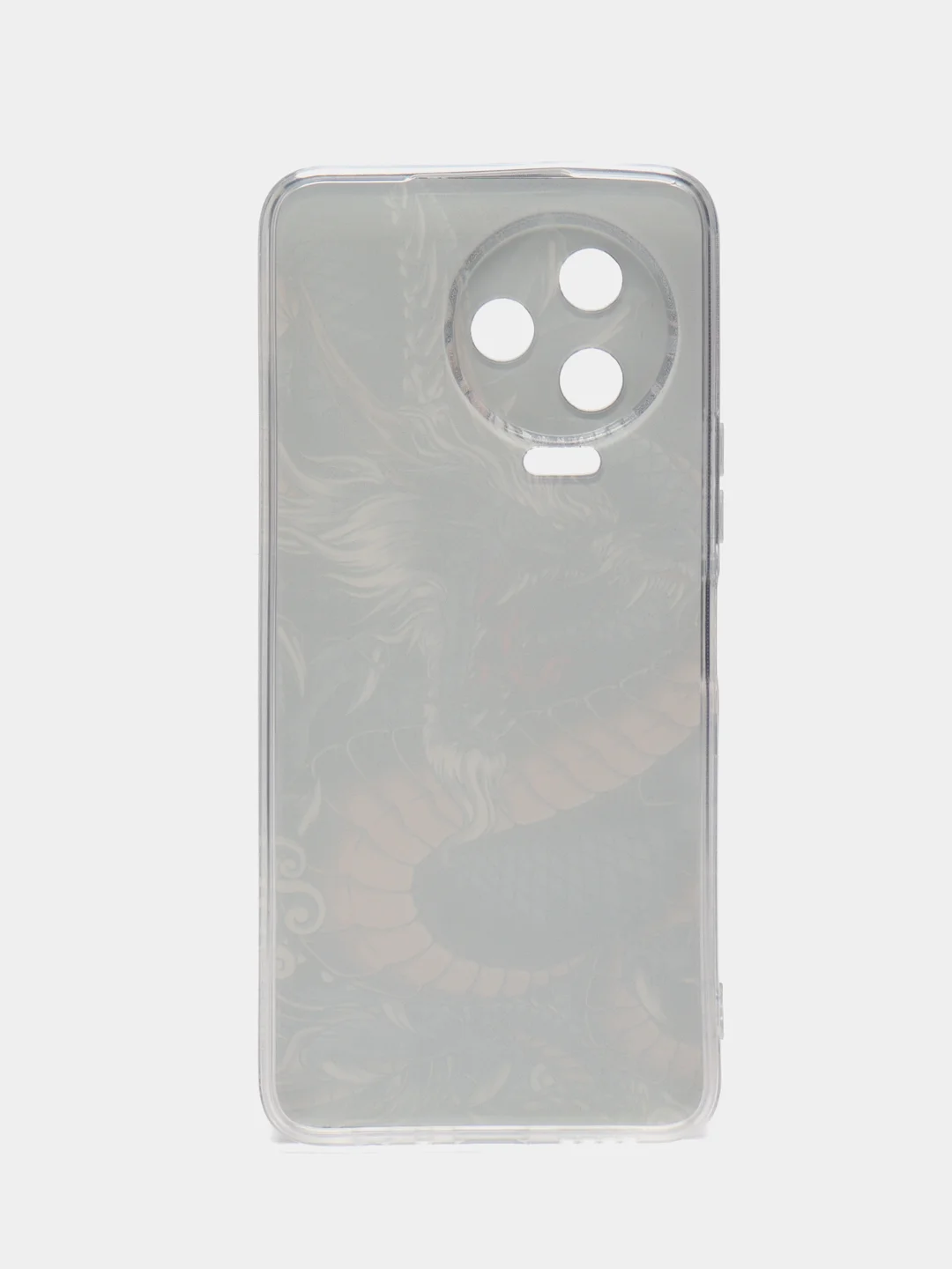 Коричневый чехол на Infinix Note 12 Pro 4G/Note 12 2023 / Инфиникс Нот 12 2023 прозрачный, с рисунком