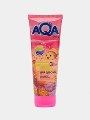 AQA Baby Kids Шампунь и гель для душа для девочек с протеинами пшеницы, 250 мл