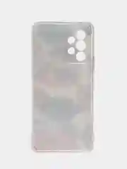 Кремовый чехол на Samsung Galaxy A53 5G / Галакси А53 5G прозрачный, с рисунком, защита камеры