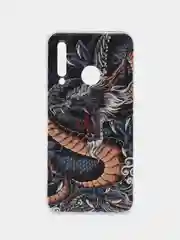 Коричневый чехол на Honor 10i/20 Lite 2019/20e/Huawei P Smart Plus 2019 / Хонор 10i прозрачный