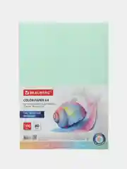 Бумага цветная для принтера офисная BRAUBERG, А4, 80г/м, 100 листов, зеленая, 112444