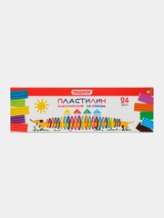 Пластилин классический ПИФАГОР "Веселая такса", 24 цвета, 360 г, СО СТЕКОМ, 106676