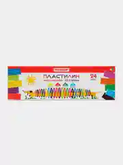 Пластилин классический ПИФАГОР "Веселая такса", 24 цвета, 360 г, СО СТЕКОМ, 106676
