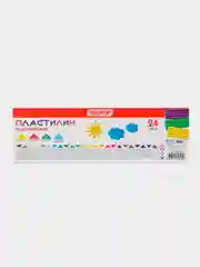Пластилин классический ПИФАГОР "Веселая такса", 24 цвета, 360 г, СО СТЕКОМ, 106676